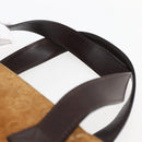 CELINE C Macadam Canvas Hand Bag Brown Gold Auth 144381-8