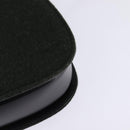 GUCCI Hand Bag Felt 2way Khaki Silver Auth 144382-18