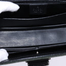 GUCCI Hand Bag Felt 2way Khaki Silver Auth 144382-11