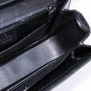 GUCCI Hand Bag Felt 2way Khaki Silver Auth 144382-20