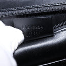 GUCCI Hand Bag Felt 2way Khaki Silver Auth 144382-12