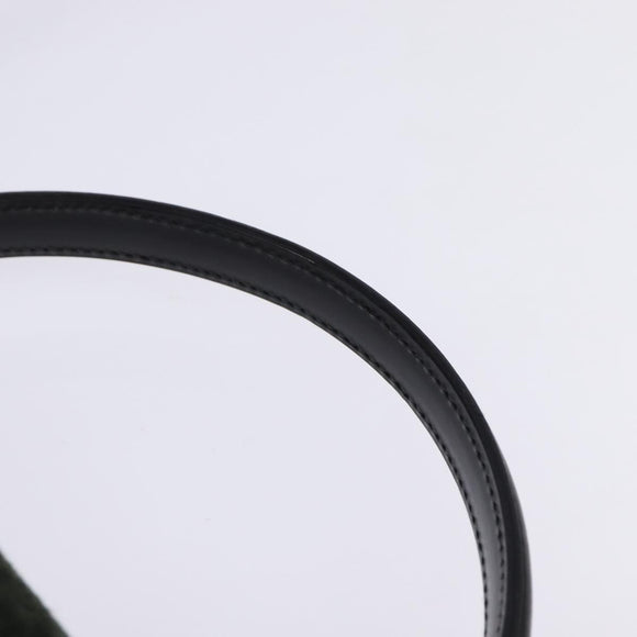 GUCCI Hand Bag Felt 2way Khaki Silver Auth 144382