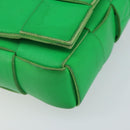 BOTTEGA VENETA Cassette Shoulder Bag Leather Green Auth 144383-9