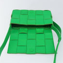 BOTTEGA VENETA Cassette Shoulder Bag Leather Green Auth 144383-10