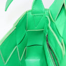 BOTTEGA VENETA Cassette Shoulder Bag Leather Green Auth 144383-18