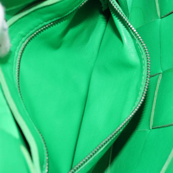 BOTTEGA VENETA Cassette Shoulder Bag Leather Green Auth 144383