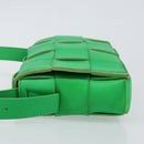 BOTTEGA VENETA Cassette Shoulder Bag Leather Green Auth 144383-4
