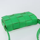 BOTTEGA VENETA Cassette Shoulder Bag Leather Green Auth 144383-6
