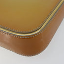 FENDI Mamma Baguette Schultertasche mit Kette Lackleder Grau Gold Auth 144385A-17