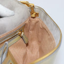 FENDI Mamma Baguette Schultertasche mit Kette Lackleder Grau Gold Auth 144385A-22