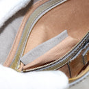 FENDI Mamma Baguette Schultertasche mit Kette Lackleder Grau Gold Auth 144385A-12