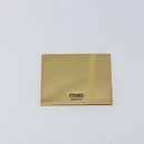 FENDI Mamma Baguette Schultertasche mit Kette Lackleder Grau Gold Auth 144385A-26