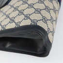 GUCCI GG Supreme Sherry Line Clutch Bag PVC Navy Red Auth 144387-11