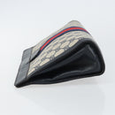 GUCCI GG Supreme Sherry Line Clutch Bag PVC Navy Red Auth 144387-5