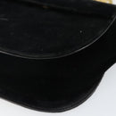 Salvatore Ferragamo Gancini Shoulder Bag Velor Black Gold Auth 144388-9