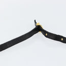 Salvatore Ferragamo Gancini Shoulder Bag Velor Black Gold Auth 144388-8