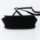 Salvatore Ferragamo Gancini Shoulder Bag Velor Black Gold Auth 144388-5