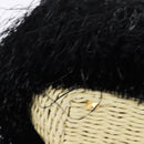 PRADA Basket bag Hand Bag Raffia 2way Black Gold Auth 144390-15