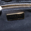 PRADA Basket bag Hand Bag Raffia 2way Black Gold Auth 144390-20