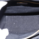 PRADA Basket bag Hand Bag Raffia 2way Black Gold Auth 144390-10