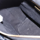 PRADA Basket bag Hand Bag Raffia 2way Black Gold Auth 144390-22