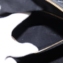 PRADA Basket bag Hand Bag Raffia 2way Black Gold Auth 144390-23