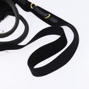 PRADA Basket bag Hand Bag Raffia 2way Black Gold Auth 144390-9