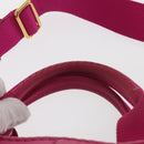 PRADA Canapa PM Hand Bag Canvas 2way Pink Gold Auth 144395-8