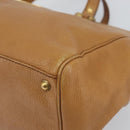 GUCCI Hand Bag Leather Beige Gold 121551 Auth 144406-9