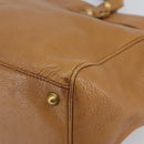 GUCCI Hand Bag Leather Beige Gold 121551 Auth 144406-15