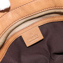 GUCCI Hand Bag Leather Beige Gold 121551 Auth 144406-18