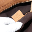 GUCCI Hand Bag Leather Beige Gold 121551 Auth 144406-12