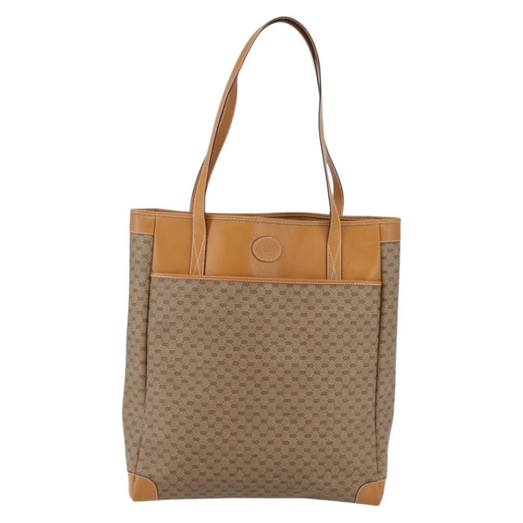 GUCCI Micro GG Supreme Tote Bag PVC Beige Gold 002 123 0135 Auth 144408