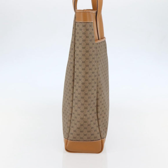 GUCCI Micro GG Supreme Tote Bag PVC Beige Gold 002 123 0135 Auth 144408