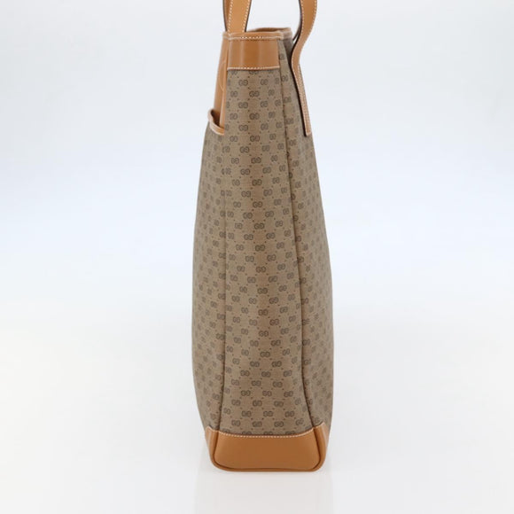 GUCCI Micro GG Supreme Tote Bag PVC Beige Gold 002 123 0135 Auth 144408