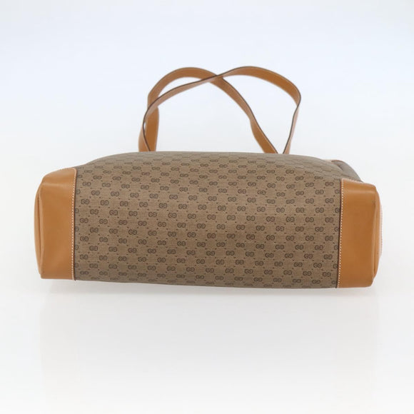 GUCCI Micro GG Supreme Tote Bag PVC Beige Gold 002 123 0135 Auth 144408