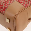 LOEWE Amazonas 23 Hand Bag Canvas Leather Beige Gold Auth 144410M-14