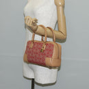 LOEWE Amazonas 23 Hand Bag Canvas Leather Beige Gold Auth 144410M-22