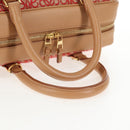 LOEWE Amazonas 23 Hand Bag Canvas Leather Beige Gold Auth 144410M-8