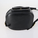 MCM Studs Backpack Leather Black Gold Auth 144411-5