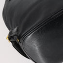 MCM Studs Backpack Leather Black Gold Auth 144411-18