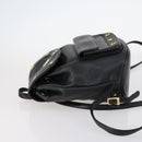 MCM Studs Backpack Leather Black Gold Auth 144411-4