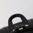 MCM Studs Backpack Leather Black Gold Auth 144411-14