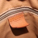 CELINE Macadam Canvas Boston Bag PVC Leather Brown Gold Auth 144413-18
