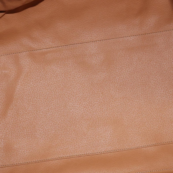 CELINE Macadam Canvas Boston Bag PVC Leather Brown Gold Auth 144413