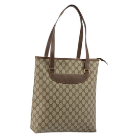 GUCCI GG Supreme PVC Tote Bag Beige Gold 002 39 6130 Auth 144414