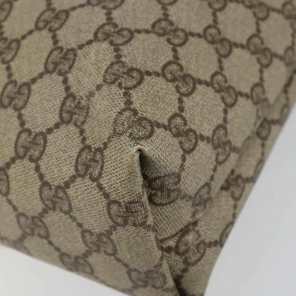 GUCCI GG Supreme PVC Tote Bag Beige Gold 002 39 6130 Auth 144414