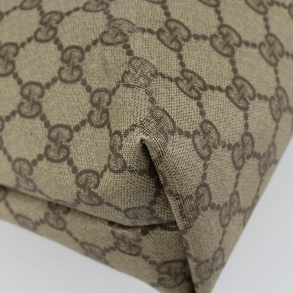 GUCCI GG Supreme PVC Tote Bag Beige Gold 002 39 6130 Auth 144414