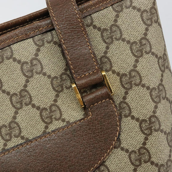 GUCCI GG Supreme PVC Tote Bag Beige Gold 002 39 6130 Auth 144414