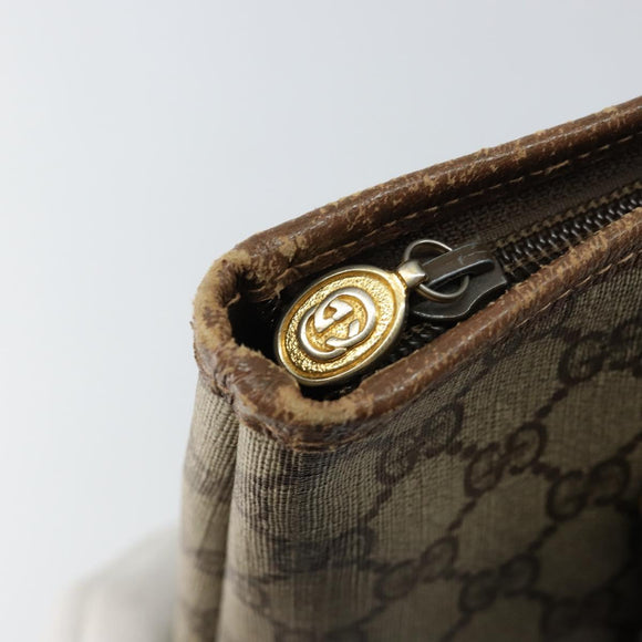 GUCCI GG Supreme PVC Tote Bag Beige Gold 002 39 6130 Auth 144414
